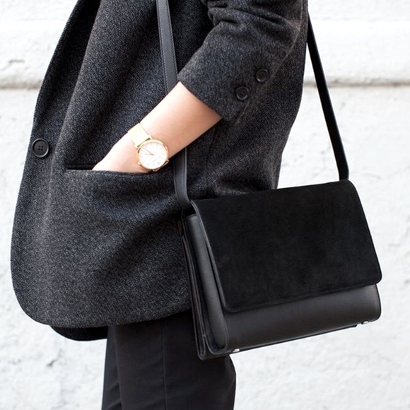 Everlane Bags Everlane Petra Crossbody Bag In Black Suede And